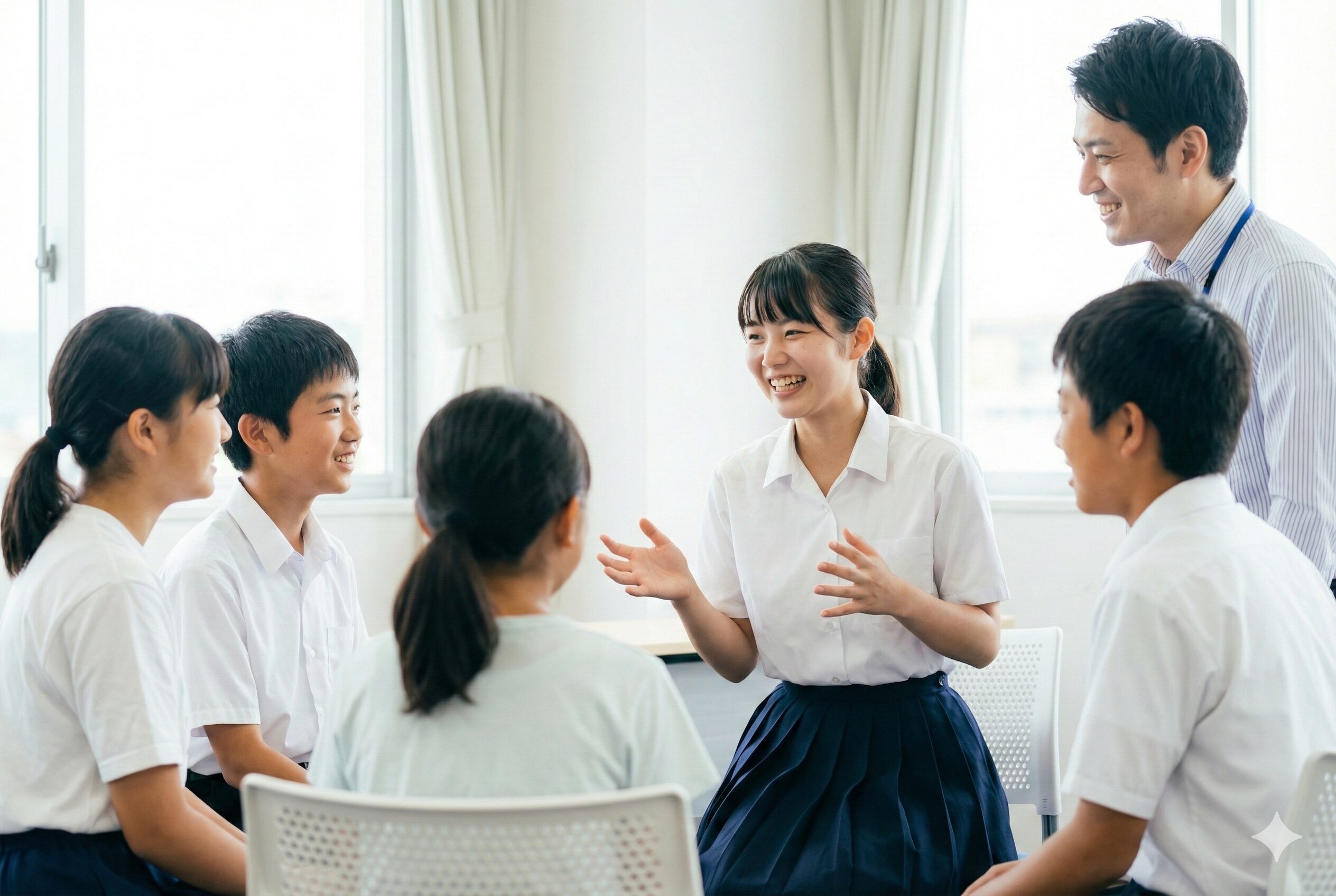 探究スタジオの対話のある授業風景